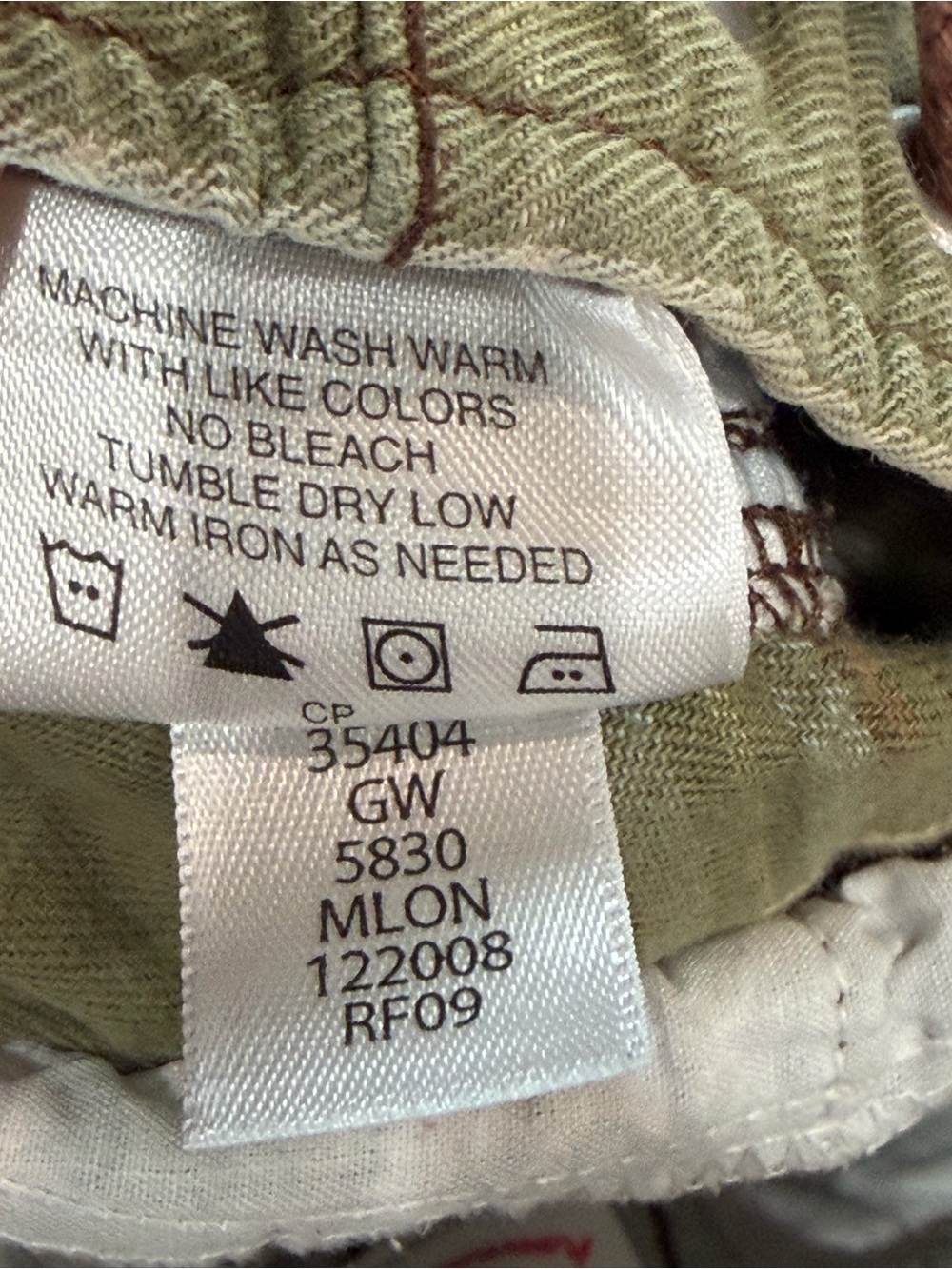 Hanna Andersson Plaid Pull-On Shorts Olive Green White Size 90 US 3T - Picture 5 of 5